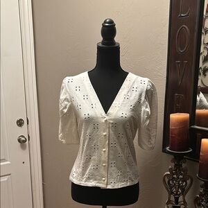 White Eyelet Blouse
